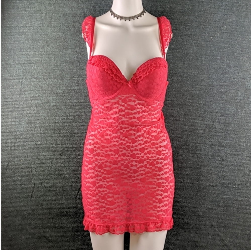 Victoria's Secret "The Lacie" Heart Lace Chemise